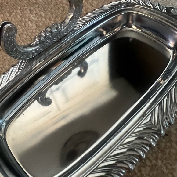 Vintage Irvinware Chrome Horseshoe Butterdish - Picture 6 of 9